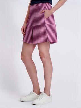 Stella Parker | NWT Pink Combo Pleated Hem Pull-on Skort UPF 50+ Built-in Shorts